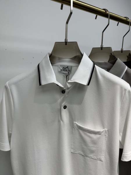 2025年4月24日入荷新作HERMES半袖ポロシャツ 原版复刻高級品香港の会社超厳選★入手困難/誕生日プレゼント/yinx工場S-XXL