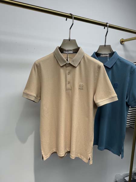 2025年4月24日入荷新作Brunello Cucinelli半袖ポロシャツ 原版复刻高級品香港の会社超厳選★入手困難/誕生日プレゼント/yinx工場M-XXXL