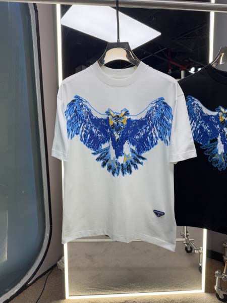 2025年4月24日入荷新作PRADA半袖Tシャツ 原版复刻高級品香港の会社超厳選★入手困難/誕生日プレゼント/yinx工場M-3XL