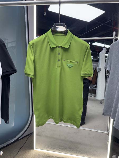 2025年4月24日入荷新作PRADA半袖ポロシャツ 原版复刻高級品香港の会社超厳選★入手困難/誕生日プレゼント/yinx工場M-3XL