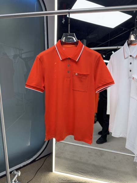 2025年4月24日入荷新作HERMES半袖ポロシャツ 原版复刻高級品香港の会社超厳選★入手困難/誕生日プレゼント/yinx工場M-3XL
