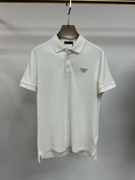 2025年4月24日入荷新作PRADA半袖ポロシャツ 原版复刻高級品香港の会社超厳選★入手困難/誕生日プレゼント/yinx工場S-XXL
