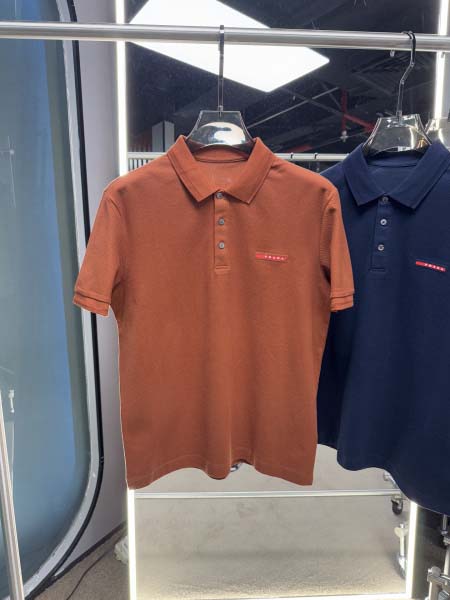 2025年4月24日入荷新作PRADA半袖ポロシャツ 原版复刻高級品香港の会社超厳選★入手困難/誕生日プレゼント/yinx工場48-56