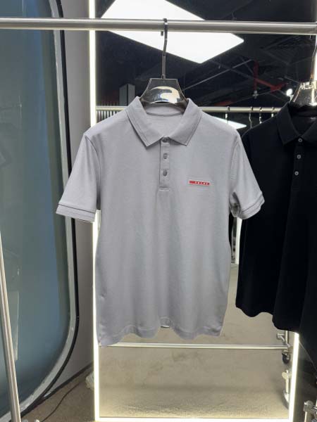 2025年4月24日入荷新作PRADA半袖ポロシャツ 原版复刻高級品香港の会社超厳選★入手困難/誕生日プレゼント/yinx工場48-56