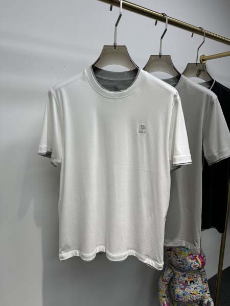 2025年4月26日入荷新作Brunello Cucinelli半袖Tシャツ 原版复刻高級品香港の会社超厳選★入手困難/誕生日プレゼント/yinx工場