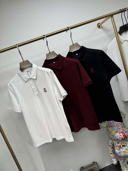 2025年4月26日入荷新作Brunello Cucinelli半袖ポロシャツ 原版复刻高級品香港の会社超厳選★入手困難/誕生日プレゼント/yinx工場