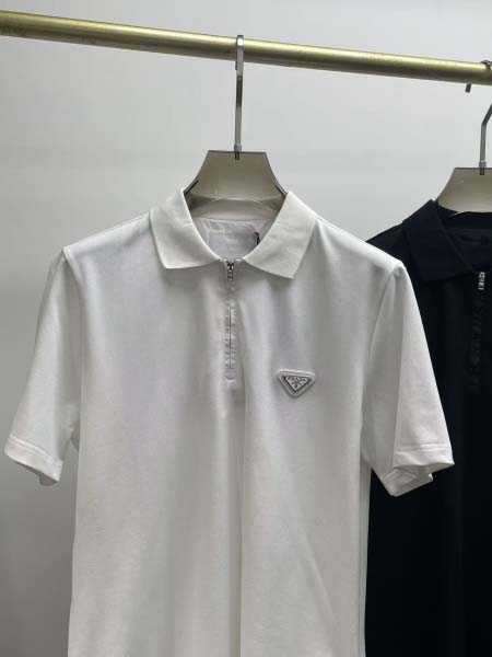 2025年4月26日入荷新作Prada半袖ポロシャツ 原版复刻高級品香港の会社超厳選★入手困難/誕生日プレゼント/yinx工場