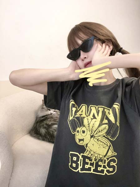 2025年5月1日入荷新作GANNI半袖 Tシャツ誕生日プレゼントの服/男女兼用/カップル服人気/R&B