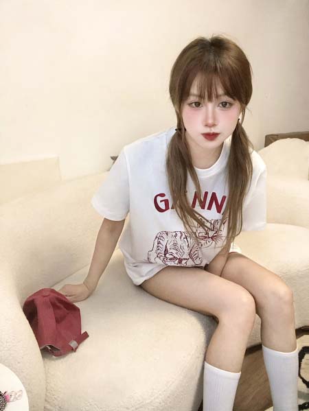 2025年5月1日入荷新作GANNI半袖 Tシャツ誕生日プレゼントの服/男女兼用/カップル服人気/R&B