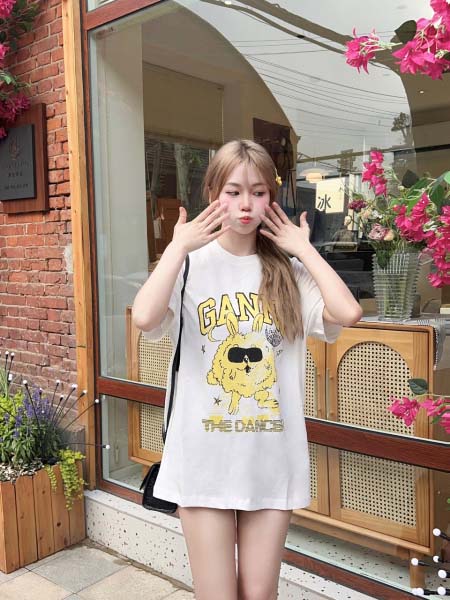 2025年5月1日入荷新作GANNI半袖 Tシャツ誕生日プレゼントの服/男女兼用/カップル服人気/R&B