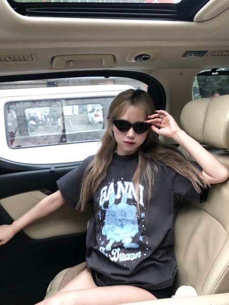 2025年5月1日入荷新作GANNI半袖 Tシャツ誕生日プレゼントの服/男女兼用/カップル服人気/R&B