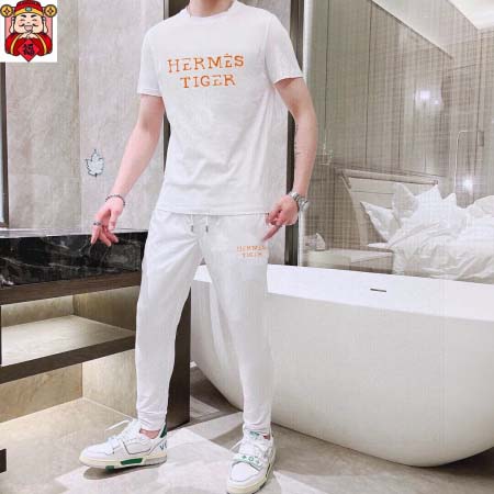 2025年4月1日入荷新作HERMES夏メンズ 上下セットM...