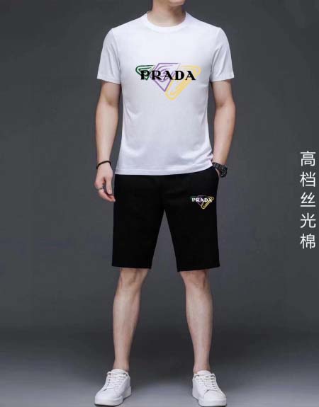 2025年4月2日入荷新作PRADA夏メンズ 上下セットM-...