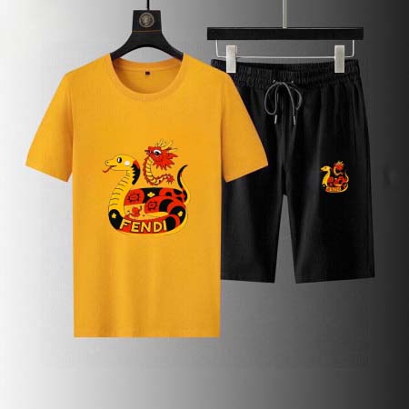 2025年4月2日入荷新作FENDI夏メンズ 上下セットM-...