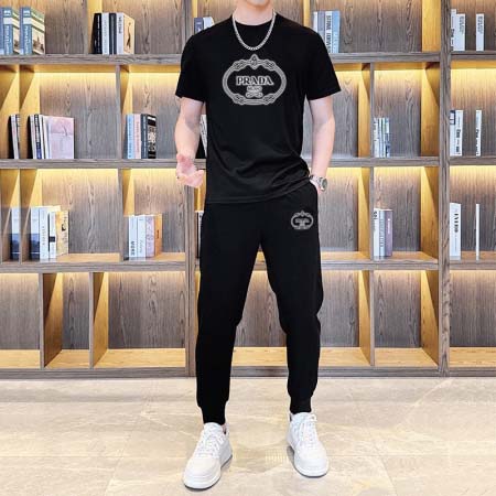 2025年4月2日入荷新作PRADA夏メンズ 上下セットM-...