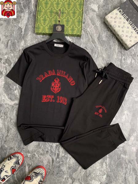 2025年4月2日入荷新作PRADA夏メンズ 上下セットM-...