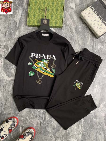 2025年4月2日入荷新作PRADA夏メンズ 上下セットM-...