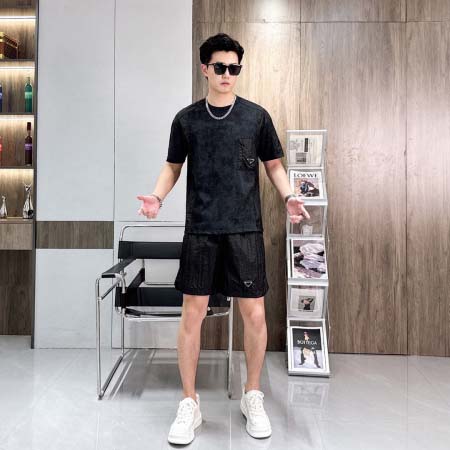 2025年4月2日入荷新作PRADA夏メンズ 上下セットM-...