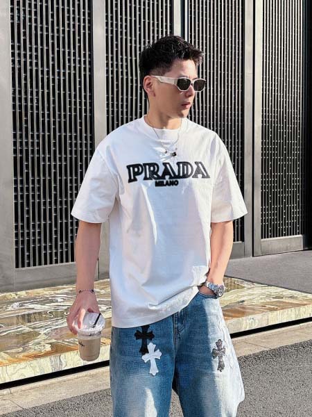 2025年4月6日入荷新作Prada半袖 Tシャツ高級品/L...
