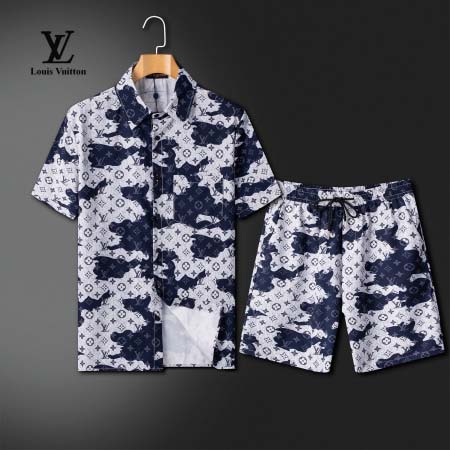 2025年4月9日入荷新作Louis Vuitton夏服 上下セット メンズ誕生日プレゼントは高級感/yich工場