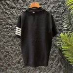 2025年4月21日入荷新作Thom Browneニット半袖 Tシャツ★誕生日プレゼント/結婚祝い/内祝い/贈り物/LD工場M-3XL