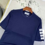 2025年4月21日入荷新作Thom Browneニット半袖 Tシャツ★誕生日プレゼント/結婚祝い/内祝い/贈り物/YI+YI工場M-3XL