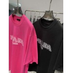 2025年4月26日入荷新作PRADA半袖Tシャツ 原版复刻高級品香港の会社超厳選★入手困難/誕生日プレゼント/yinx工場