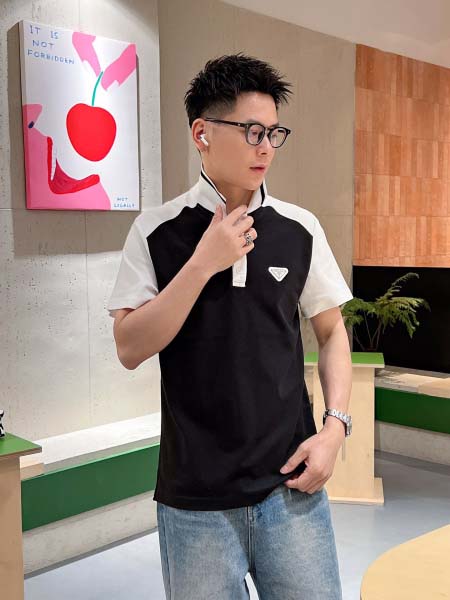 2025年5月14日入荷新作PRADA半袖ポロシャツ 超厳選★高級品/誕生日プレゼント/OM工場