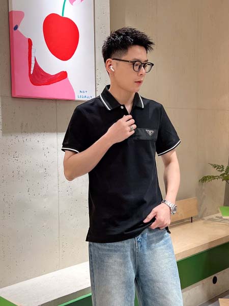 2025年5月14日入荷新作PRADA半袖ポロシャツ 超厳選★高級品/誕生日プレゼント/OM工場