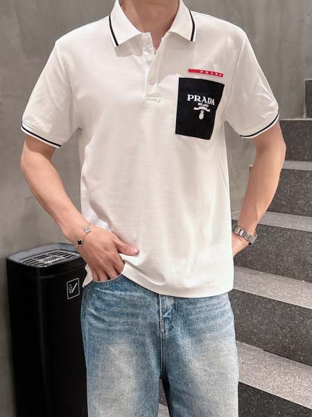 2025年5月14日入荷新作PRADA半袖ポロシャツ 超厳選★高級品/誕生日プレゼント/OM工場