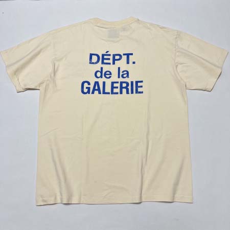 2025年5月17日入荷新作GALLERY DEPT. FRENCH TEE-CREAM-BLUE  LOGO半袖 Tシャツ  S-XL  高级品/人気/誕生日プレゼント/人気/ファッション/トレンド/限定/WB工場
