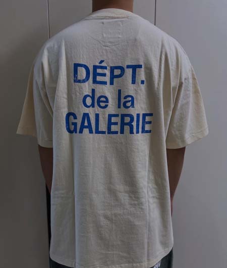 2025年5月17日入荷新作GALLERY DEPT. FRENCH TEE-CREAM-BLUE  LOGO半袖 Tシャツ S-XL  高级品/人気/誕生日プレゼント/人気/ファッション/トレンド/限定/WB工場