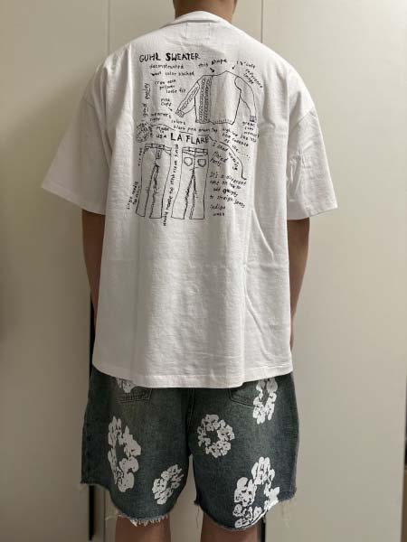 2025年5月17日入荷新作GALLERY DEPT. MOODY TEE-WHITE 半袖 Tシャツ  白色S-XL高级品/人気/誕生日プレゼント/人気/ファッション/トレンド/限定/WB工場