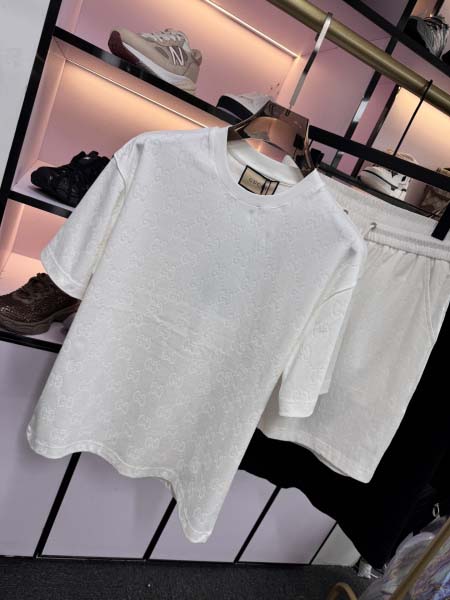 2025年5月20日入荷新作Gucci半袖セット上下 原版复刻高級品香港の会社超厳選★入手困難/誕生日プレゼント/yinx工場M-XXXL