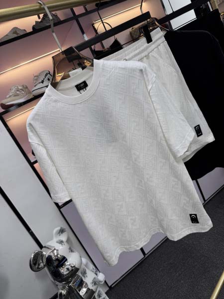 2025年5月20日入荷新作Fendi半袖セット上下 原版复刻高級品香港の会社超厳選★入手困難/誕生日プレゼント/yinx工場M-XXXL