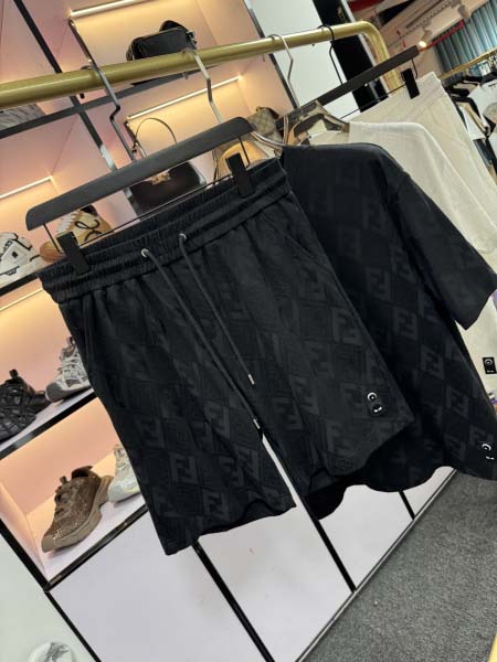 2025年5月20日入荷新作Fendi半袖セット上下 原版复刻高級品香港の会社超厳選★入手困難/誕生日プレゼント/yinx工場M-XXXL