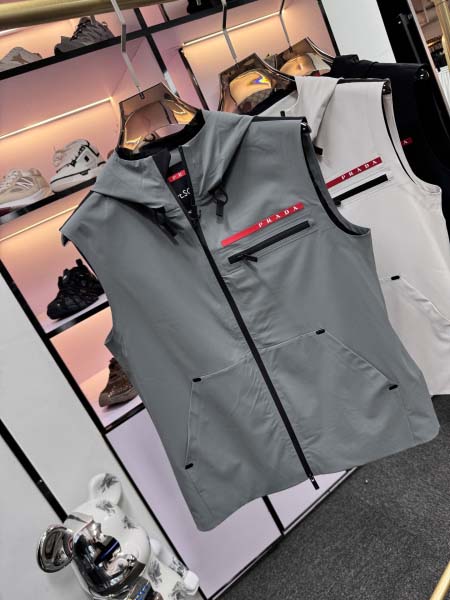 2025年5月20日入荷新作PRADA半袖の上着とベスト 原版复刻高級品香港の会社超厳選★入手困難/誕生日プレゼント/yinx工場48-56