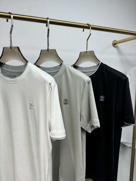 2025年5月21日入荷新作Brunello Cucinelli半袖Tシャツ 原版复刻高級品香港の会社超厳選★入手困難/誕生日プレゼント/yinx工場