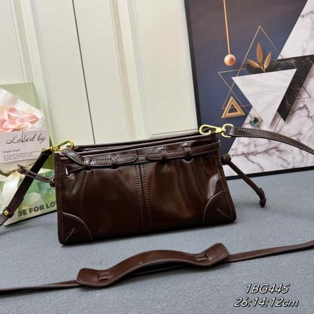 2025年5月28日入荷新作1BG445斜め下げ バッグ Prada 26x14x12cm  お安い/人気/本革 バッグ/XX工場