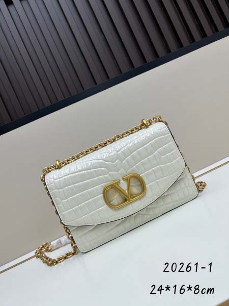 2025年5月28日入荷新作  VALENTINO新品  VLOGO SIGNATURE  -SIZE:24x16x8cm  お安い/人気/本革 バッグ/XX工場