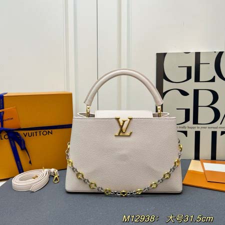 2025年5月29日入荷新作Louis Vuitton  M12938 M12937Capucines ChainOnYou Taurillon SIZE::27×18×9cmSIZE::31.5×20×11cmお安い/人気/革/バッグ/X