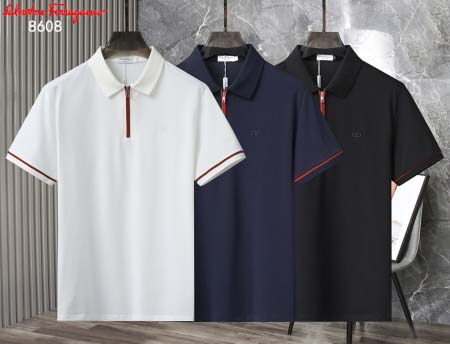 2025年5月6日入荷新作Ferragamo紳士半袖ポロシャ...