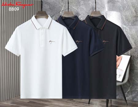 2025年5月6日入荷新作Ferragamo紳士半袖ポロシャ...