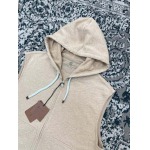 2025年5月7日入荷新作Brunello Cucinelliフード付きジップアップベスト 原版復刻限定品が人気で高級/fuke工場