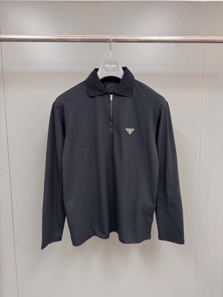 2025年5月7日入荷新作Prada長袖ポロシャツ 原版復刻...