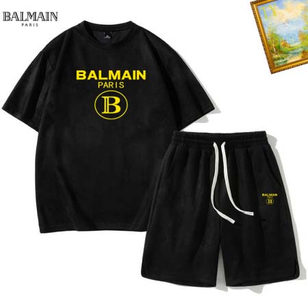 2025年5月10日入荷新作BALMAIN半袖 上下安価で人...