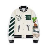 2025年5月13日入荷新作off white野球ジャンパーのカップルモデル誕生日プレゼントの服/男女兼用/カップル服人気/R&B工場