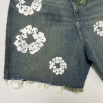 2025年5月17日入荷新作DENIM TEARS DIRTY WASH WREATH SHORT-LIGHT WASH  高级品/人気/誕生日プレゼント/人気/ファッション/トレンド/限定/WB工場