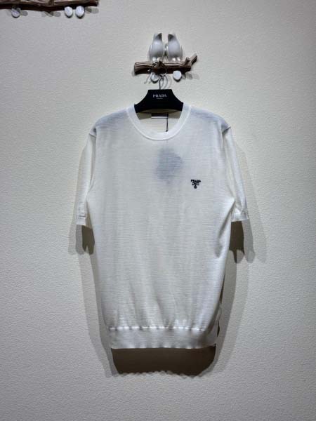 2025年5月23日入荷新作Pradaニットの半袖男女兼用高...