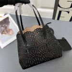 2025年5月28日入荷新作 ALAIA 新品 tote  SIZE:25×20×12cmお安い/人気/本革 バッグ/XX工場